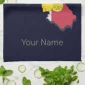 カンパニアイタリアレトロリージョンマップヴィンテージ土産 キッチンタオル (折り畳み)