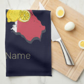 カンパニアイタリアレトロリージョンマップヴィンテージ土産 キッチンタオル (四つ折り)