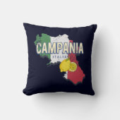 カンパニアイタリアレトロリージョンマップヴィンテージ土産 クッション (正面)