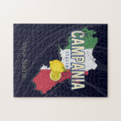 カンパニアイタリアレトロリージョンマップヴィンテージ土産 ジグソーパズル (横)