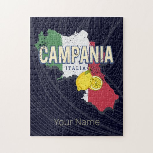カンパニアイタリアレトロリージョンマップヴィンテージ土産 ジグソーパズル (縦)