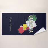 カンパニアイタリアレトロリージョンマップヴィンテージ土産 バスタオル (バスタオル)