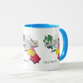 カンパニアイタリアレトロリージョンマップヴィンテージ土産 マグカップ (正面右)