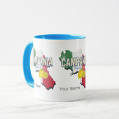 カンパニアイタリアレトロリージョンマップヴィンテージ土産 マグカップ (正面左)
