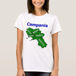 カンパニア州の県地図 Tシャツ