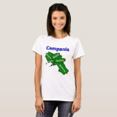 カンパニア州の県地図 Tシャツ (正面フル)