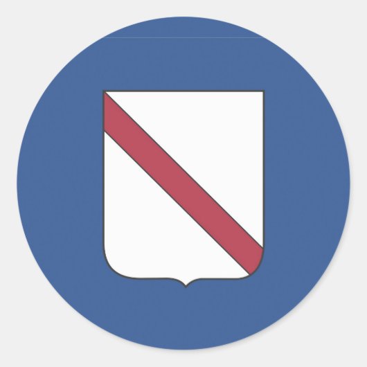 カンパニア州旗イタリア郡 ラウンドシール (正面)