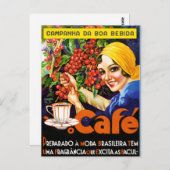 カンパニャダボアベビダコーヒーヴィンテージ広告ポスター ポストカード (正面/裏面)