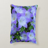 カンパニュラパープルホワイトベルフラワーズ写真 アクセントクッション (裏面(縦))