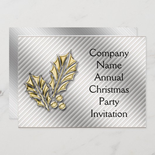 カンパニークリスマスパーティの招待状 招待状 (正面/裏面)