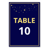 カンパニーチャリティガラボールエレガント金ゴールドブルーカスタム テーブルナンバー (裏面)