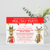カンパニーホリデーパーティートナイダーウィズドリンクズ招待状 招待状 (スタンド正面)