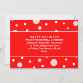 カンパニーホリデーパーティートナイダーウィズドリンクズ招待状 招待状 (裏面)