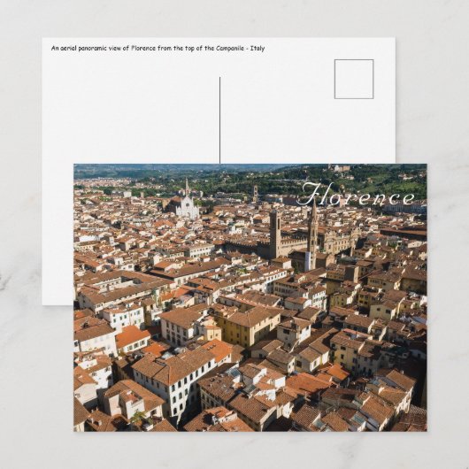 カンパニーレの上からのフィレンツェの景色 - イタリア ポストカード (正面/裏面)