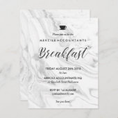 カンパニー企業のビジネスワークブレックファースト 招待状 (正面/裏面)