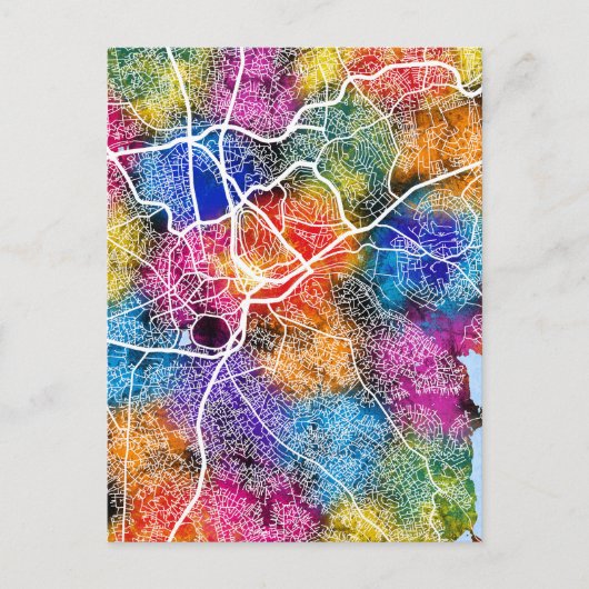 カンパラウガンダの市地図 ポストカード (正面)