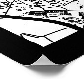 カンパラ ウガンダ 市地図 ポスター (角)