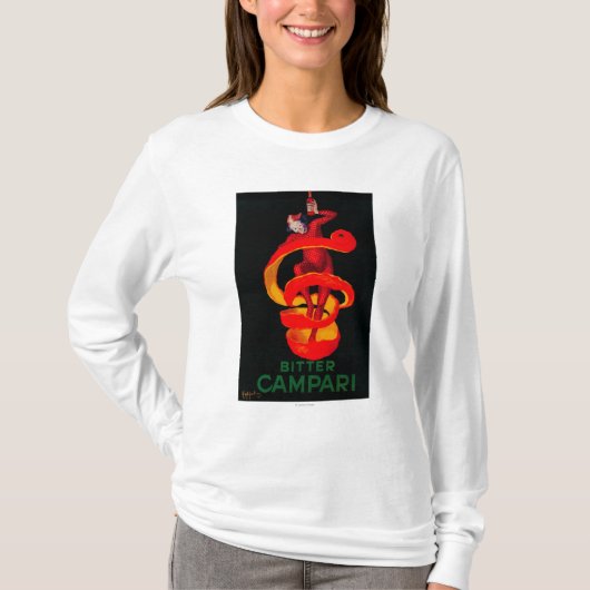 カンパリの苦いヴィンテージPosterEurope Tシャツ (正面)