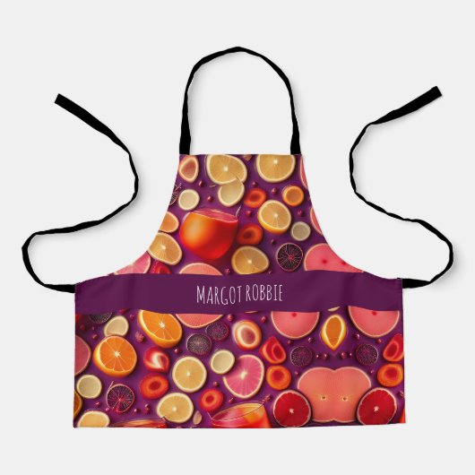 カンパリソーダオレンジパターン エプロン (正面)