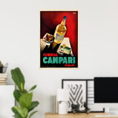 カンパリ ビンテージ ポスター 印刷 (ホームオフィス)