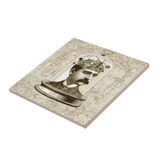 カンパンクの時計仕掛けの脳の頭を瓶の中に タイル (側面)