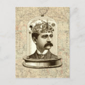 カンパンクの時計仕掛けの脳の頭を瓶の中に ポストカード (正面)