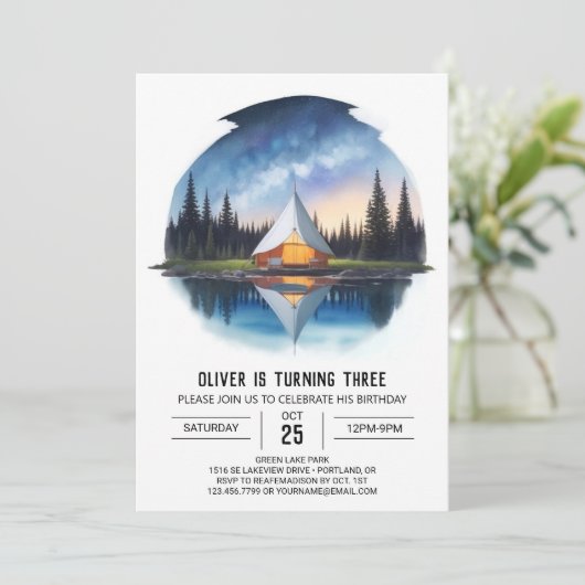 カンパーズ自然探査パーティー誕生日 招待状 (スタンド正面)