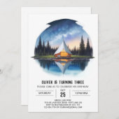 カンパーズ自然探査パーティー誕生日 招待状 (正面/裏面)