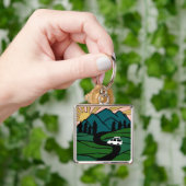 カンパーバンマウンテンズバンライフRVサンライズ キーホルダー (手)