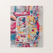 カンパーヒッピーレトロロードトリップへ幸福の自由 ジグソーパズル (縦)