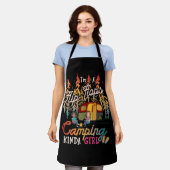 カンパーレディメンガールズキャンプビーチサンダルレトロキャンプK エプロン (着用した状態)