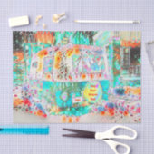 カンパーレトロヒッパイグリーングルーブとヴィーベアーポップ・アートのト 薄葉紙 (クラフト)