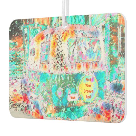 カンパーレトロヒッパイグルーヴアンドヴィーベアーポップ・アートのト カーエアーフレッシュナー (左)