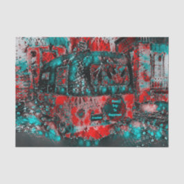 カンパーレトロヒッピーのロードトリップへ幸せ 薄葉紙