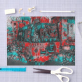 カンパーレトロヒッピーのロードトリップへ幸せ 薄葉紙 (クラフト)