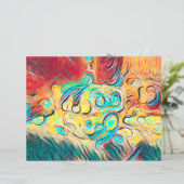 カンパーレトロヒッピーカラフルイエローレッド抽象芸術 (スタンド正面)