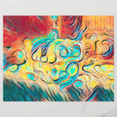 カンパーレトロヒッピーカラフルイエローレッド抽象芸術 (正面)