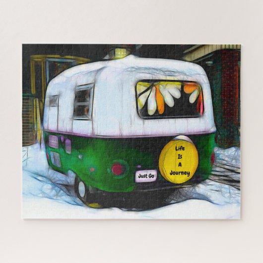 カンパーレトロヒッピー生活は旅だけ行く ジグソーパズル (横)