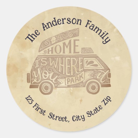 カンパーヴァンキャンピングライフ引用文 ラウンドシール (正面)