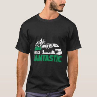 カンパーヴァントラベルライフはヴァンタスティックトラベラーヴァンリ Tシャツ