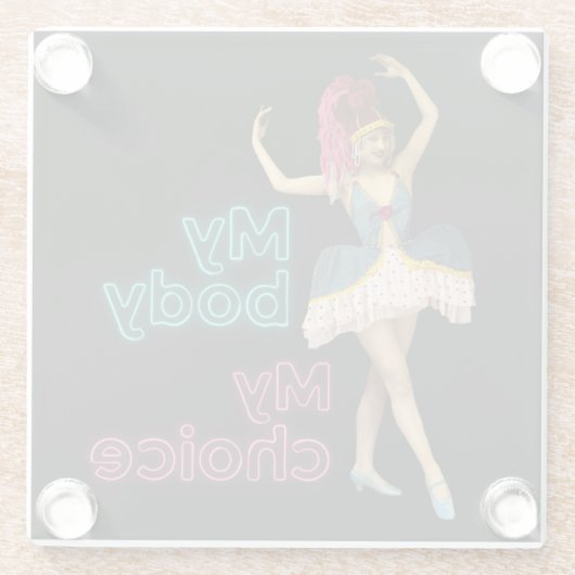 カンピダンサーネオンマイ体マイチョイス ガラスコースター (裏面)