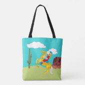 カンピーウェスタン女性のカーボーイオンホースパーソナライズされた トートバッグ (裏面)