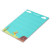 カンピーウェスタン女性のカーボーイオンホースパーソナライズされた ノートパッド (アングル)