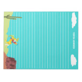 カンピーウェスタン女性のカーボーイオンホースパーソナライズされた ノートパッド (正面)