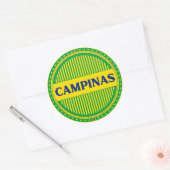 カンピーナス市への誇り – ブラジルのアイデンティティ ラウンドシール (封筒)