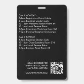カンファレンス スケジュール アクセス ID デザイン バッジ (裏面)