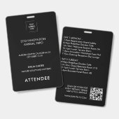 カンファレンス スケジュール アクセス ID デザイン バッジ (正面&裏面)