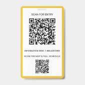 カンファレンス 企業 ビジネス QR ロゴ VIP バッジ (裏面)