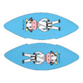 カンフーのスーツを描いた可愛い牛 アメリカンフットボール (パネル)