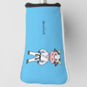 カンフーのスーツを描いた可愛い牛 ゴルフヘッドカバー (回転90)